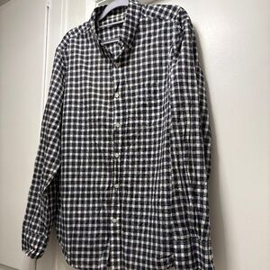 Vince checkered 100% cotton shirt - size large